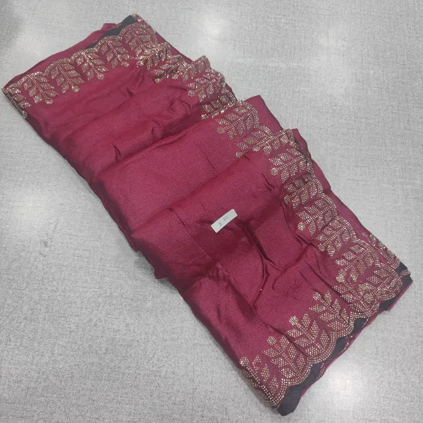 Premium Soft Shiny Silk Saree with Stone Work | SR267
